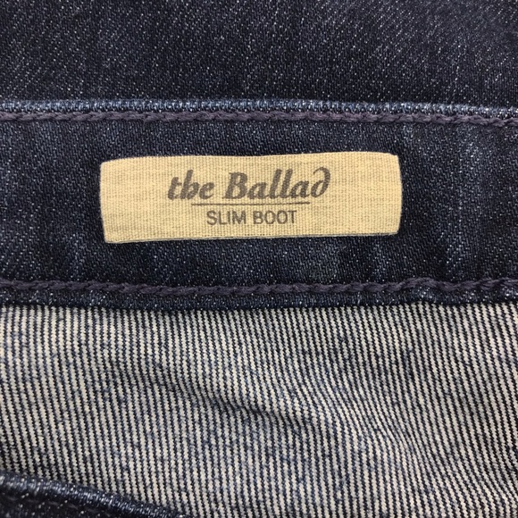 AG Adriano Goldschmied Dark Wash The Ballad Slim Boot Cut Denim Jeans - Picture 6 of 9